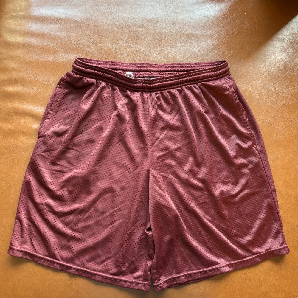 Men's Burgundy Athletic Shorts